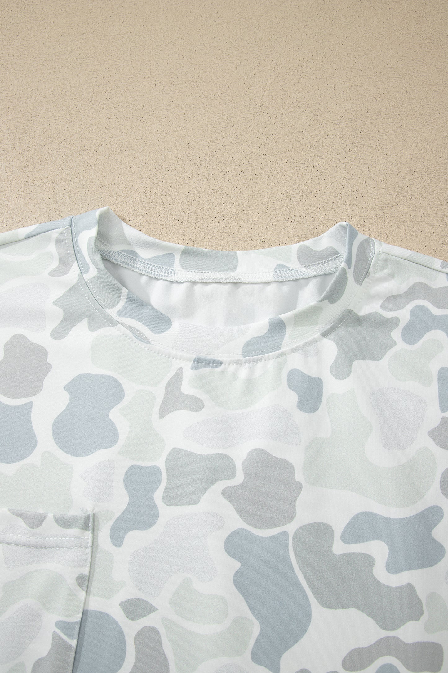 Multicolour Camouflage Print Casual Tee Drawstring Short Set-Two Piece Sets/Short Sets-[Adult]-[Female]-2022 Online Blue Zone Planet