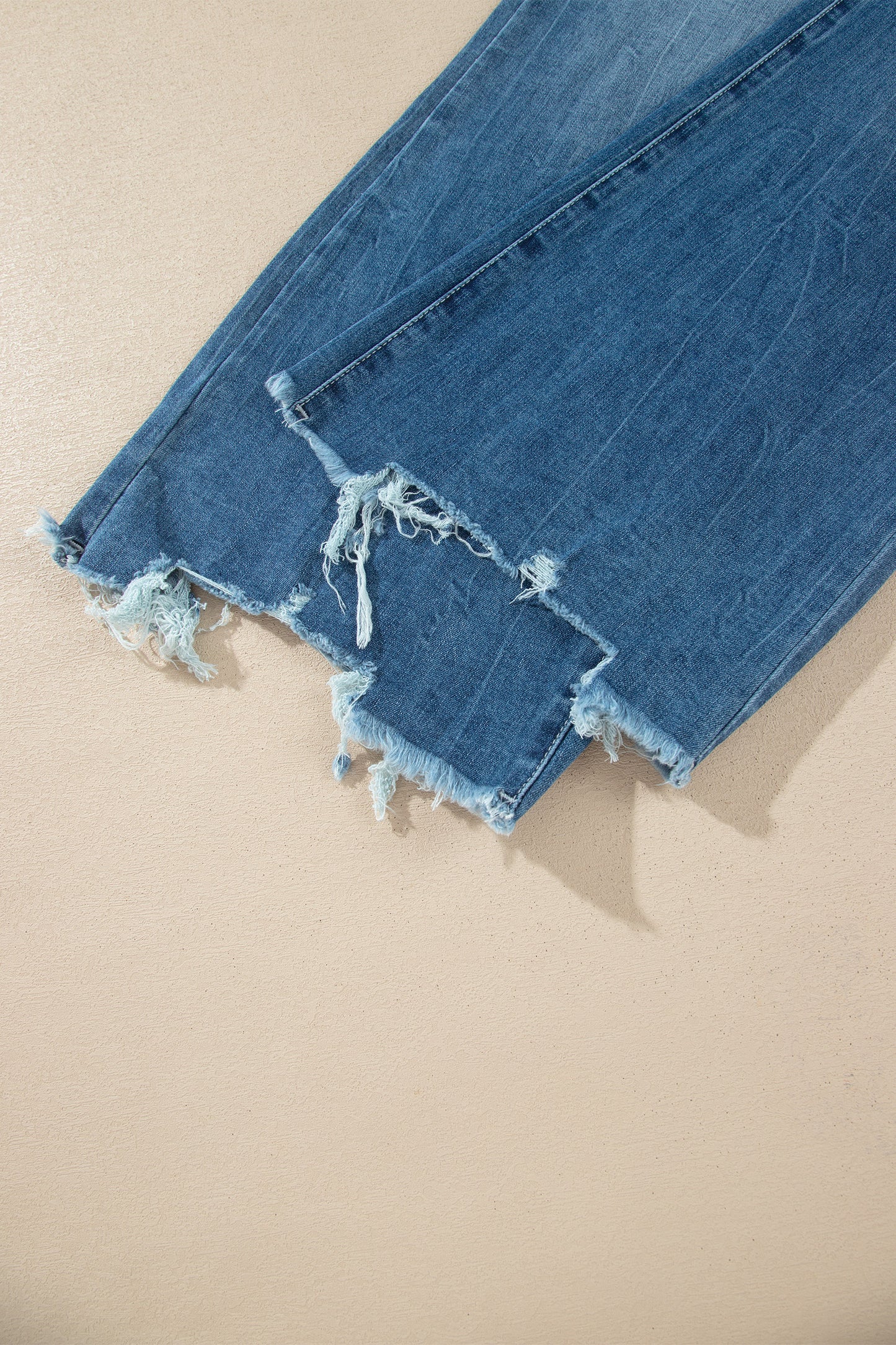 Ashleigh Blue High Waist Frayed Hem Flare Jeans-Bottoms/Jeans-[Adult]-[Female]-2022 Online Blue Zone Planet