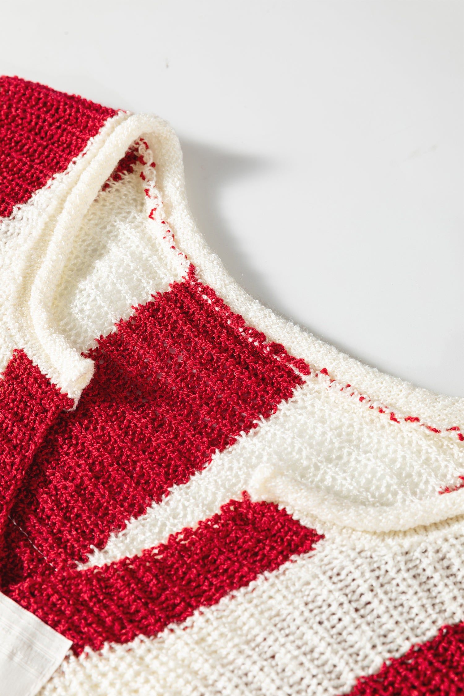 Brown Stripe Colorblock V Neck Bracelet Sleeve Sweater-Bracelet-[Adult]-[Female]-2022 Online Blue Zone Planet