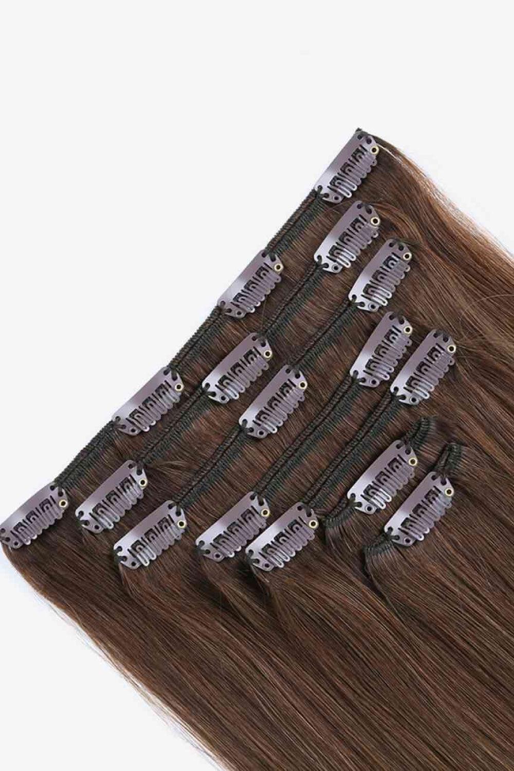 18" 120g Clip-In Hair Extensions Indian Human Hair BLUE ZONE PLANET