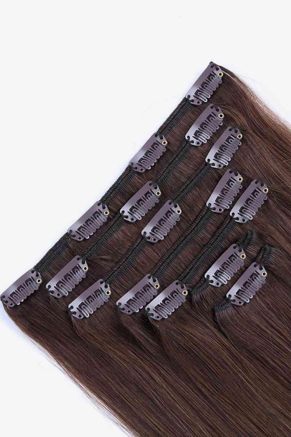 18" 120g Clip-In Hair Extensions Indian Human Hair BLUE ZONE PLANET