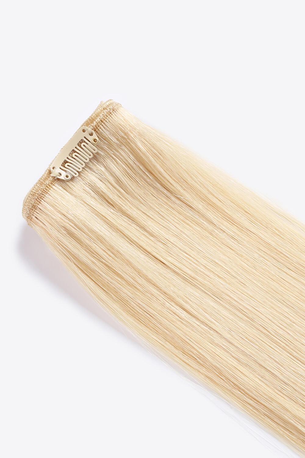 18" 120g Clip-In Hair Extensions Indian Human Hair in Blonde BLUE ZONE PLANET