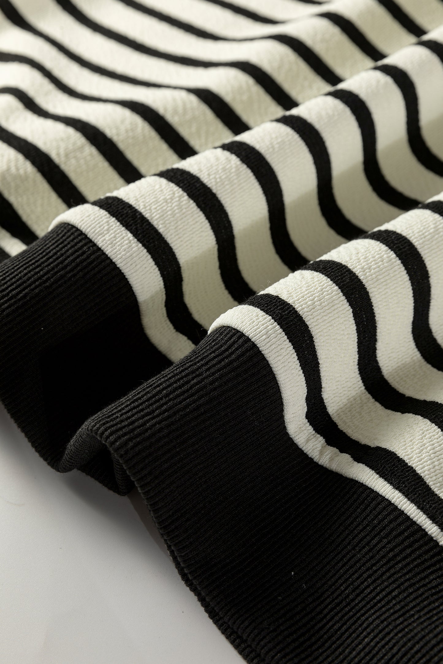 White Stripe Contrast MERRY Letter Christmas Print Drop Shoulder Sweatshirt-Tops/Sweatshirts & Hoodies-[Adult]-[Female]-2022 Online Blue Zone Planet