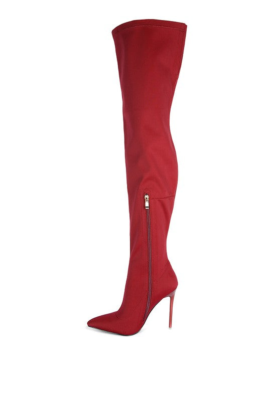 Blue Zone Planet | Holly's Superstretch Stiletto Long Over the Knee Boot-SHOES-[Adult]-[Female]-2022 Online Blue Zone Planet