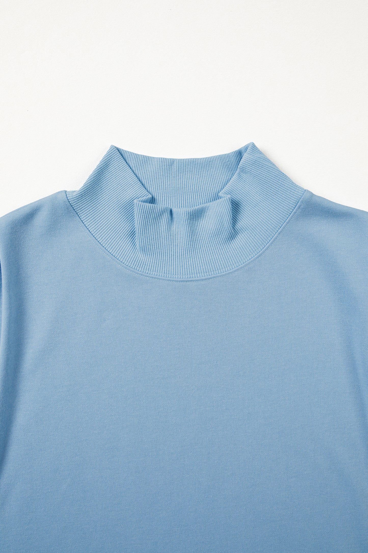 Myosotis Solid Color High Neck Cap Sleeve Loose Top-Tops/Tops & Tees-[Adult]-[Female]-2022 Online Blue Zone Planet