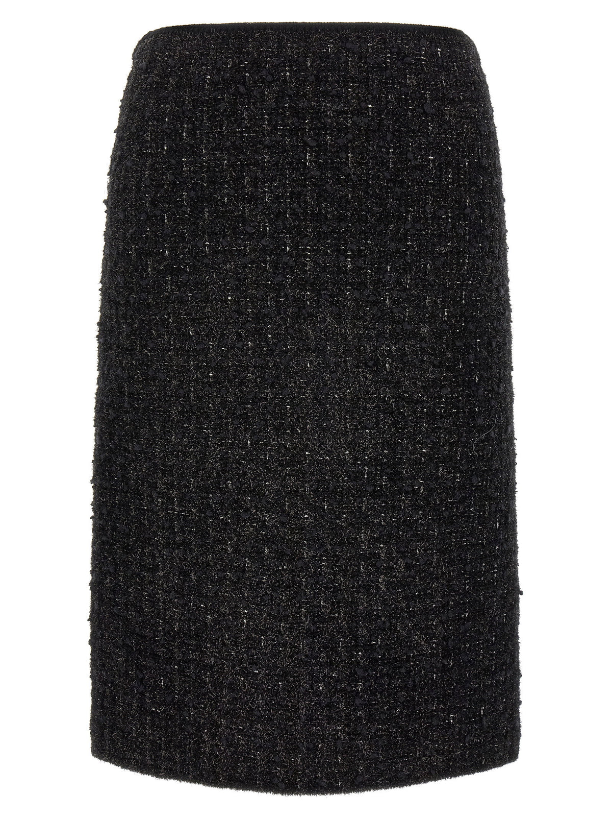 Tory Burch Black Metallic Tweed Skirt-TOPS / DRESSES-[Adult]-[Female]-S-Black-2022 Online Blue Zone Planet