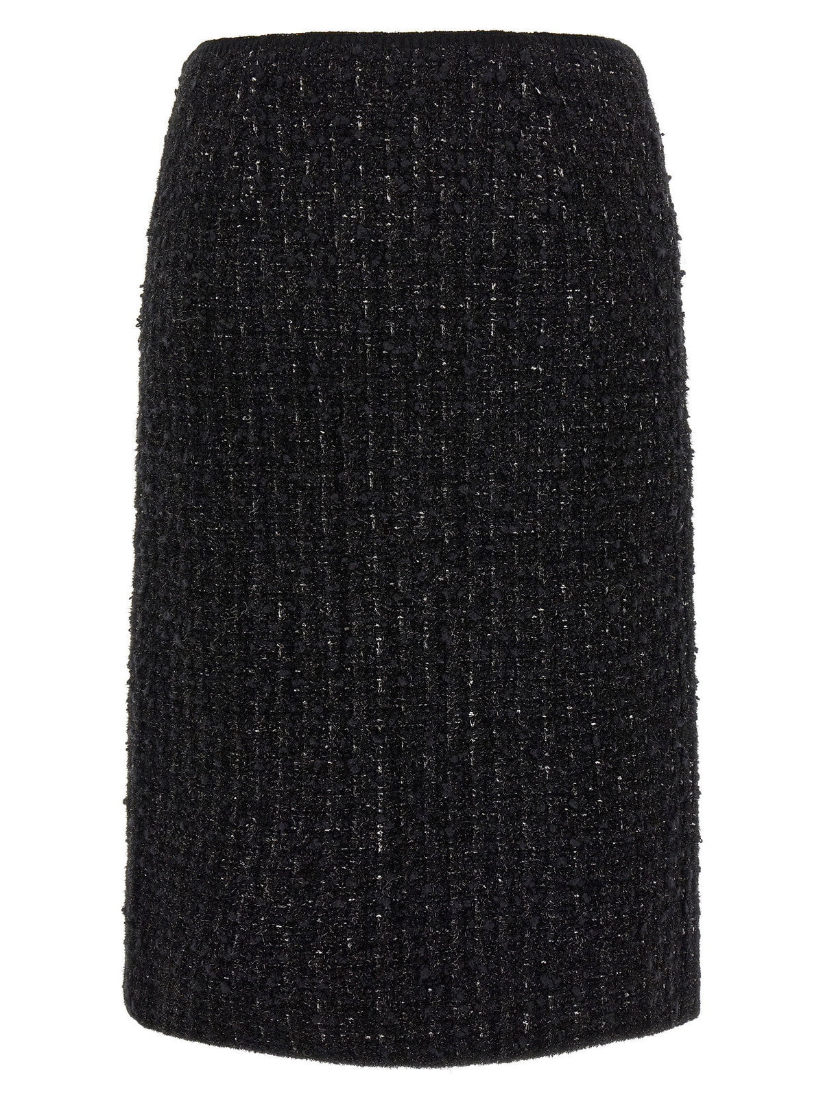 Tory Burch Black Metallic Tweed Skirt-TOPS / DRESSES-[Adult]-[Female]-2022 Online Blue Zone Planet