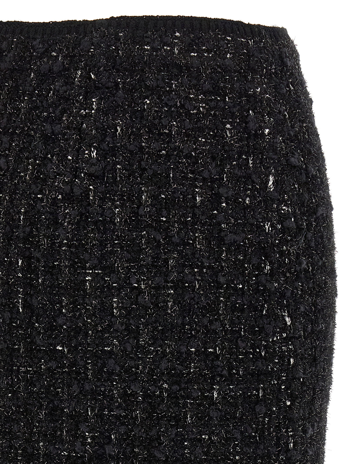 Tory Burch Black Metallic Tweed Skirt-TOPS / DRESSES-[Adult]-[Female]-2022 Online Blue Zone Planet