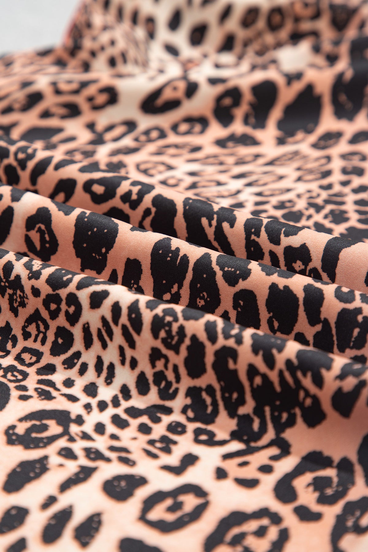 Khaki Leopard Print Colorblock Side Stripes Wide Leg Full Length Plus Size Pants-Plus Size/Plus Size Bottoms-[Adult]-[Female]-2022 Online Blue Zone Planet