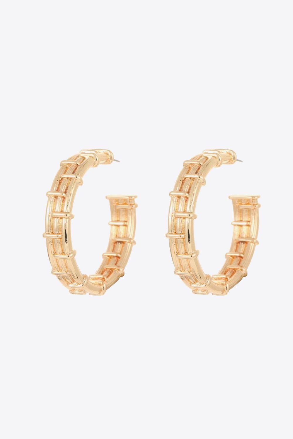 18K Gold-Plated Alloy C-Hoop Earrings BLUE ZONE PLANET