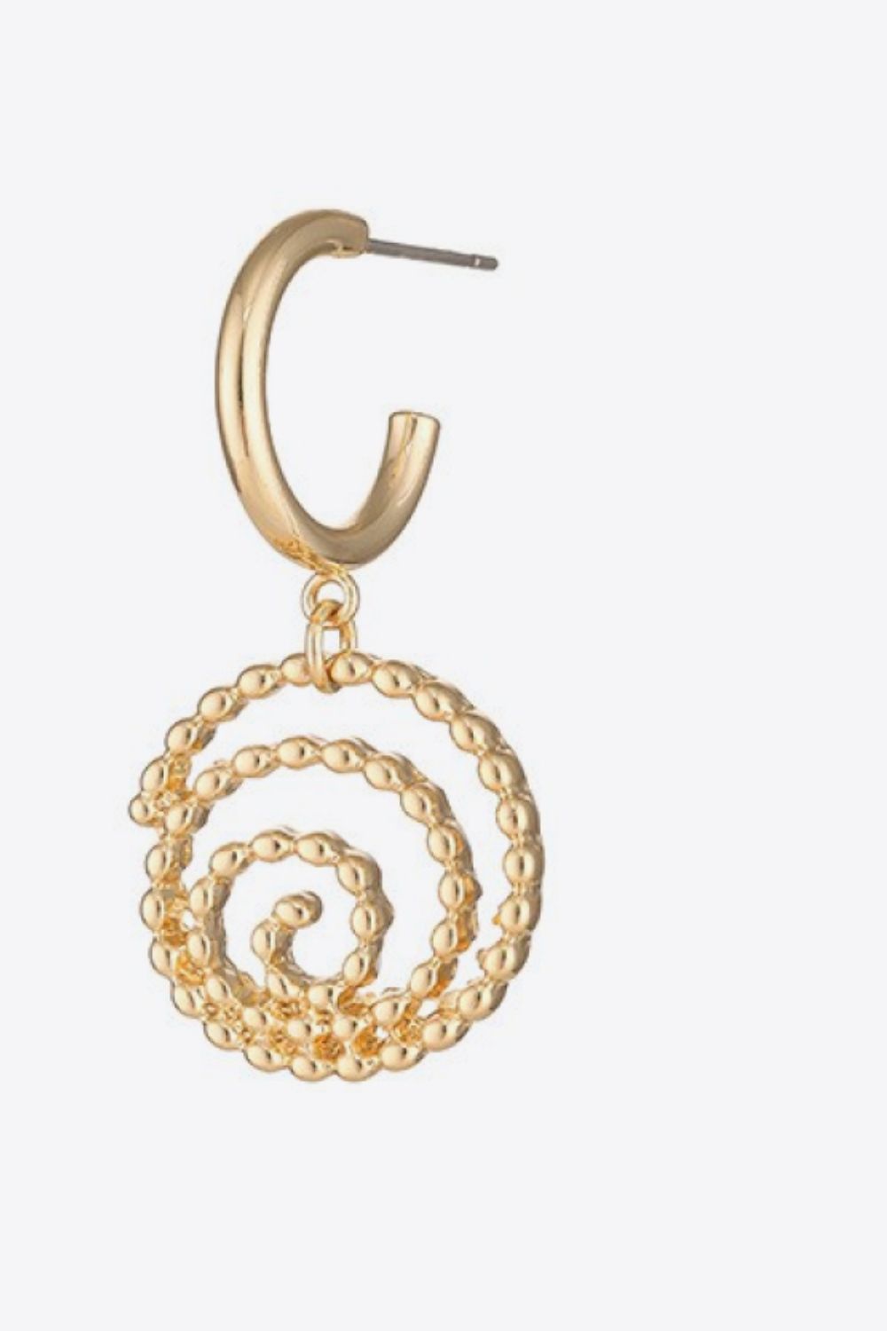 18K Gold-Plated Alloy Spiral Earrings BLUE ZONE PLANET