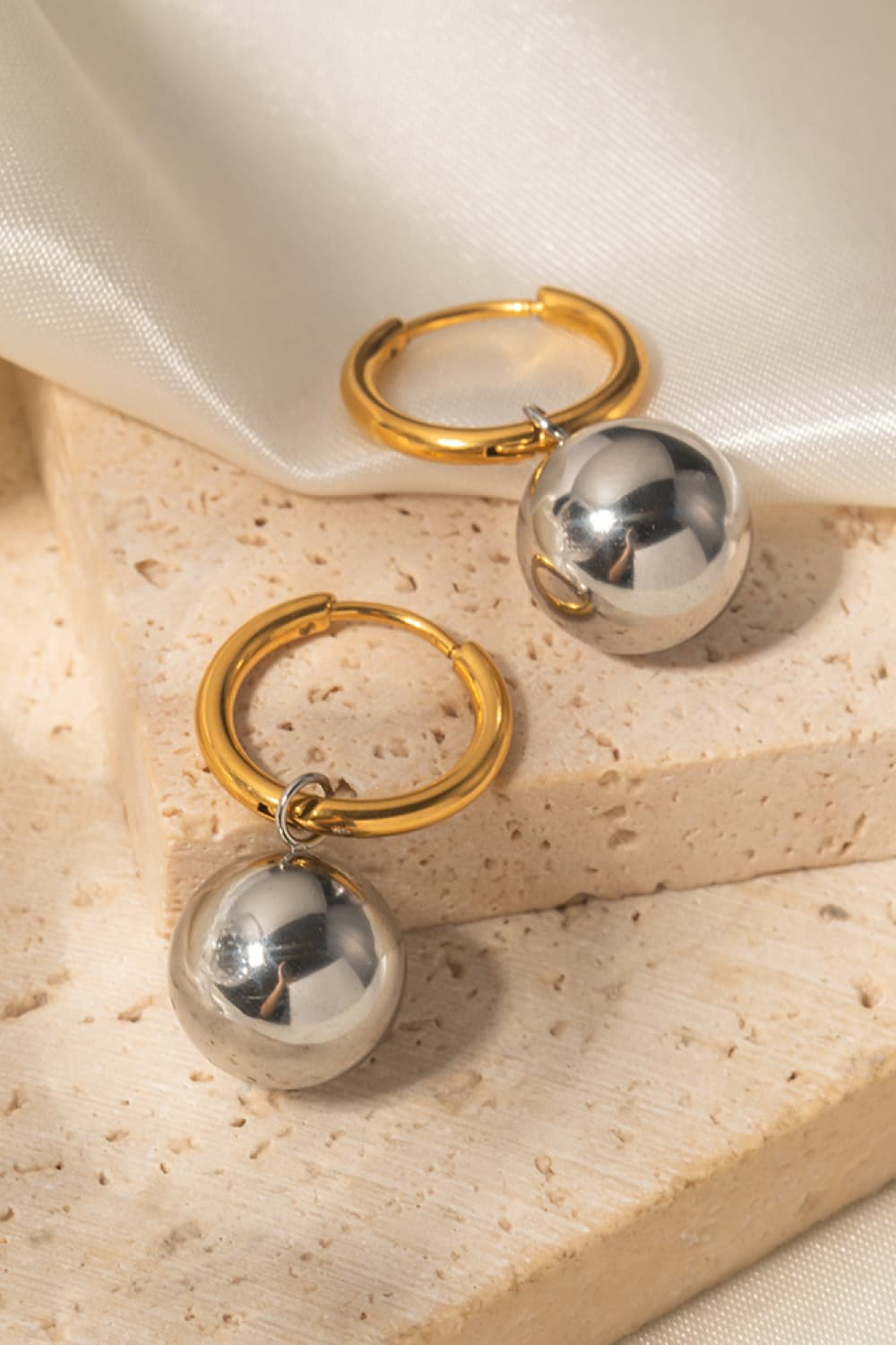 18K Gold-Plated Copper Ball Drop Earrings BLUE ZONE PLANET