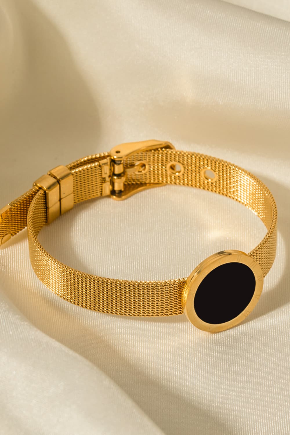 18K Gold-Plated Copper Wide Bracelet BLUE ZONE PLANET