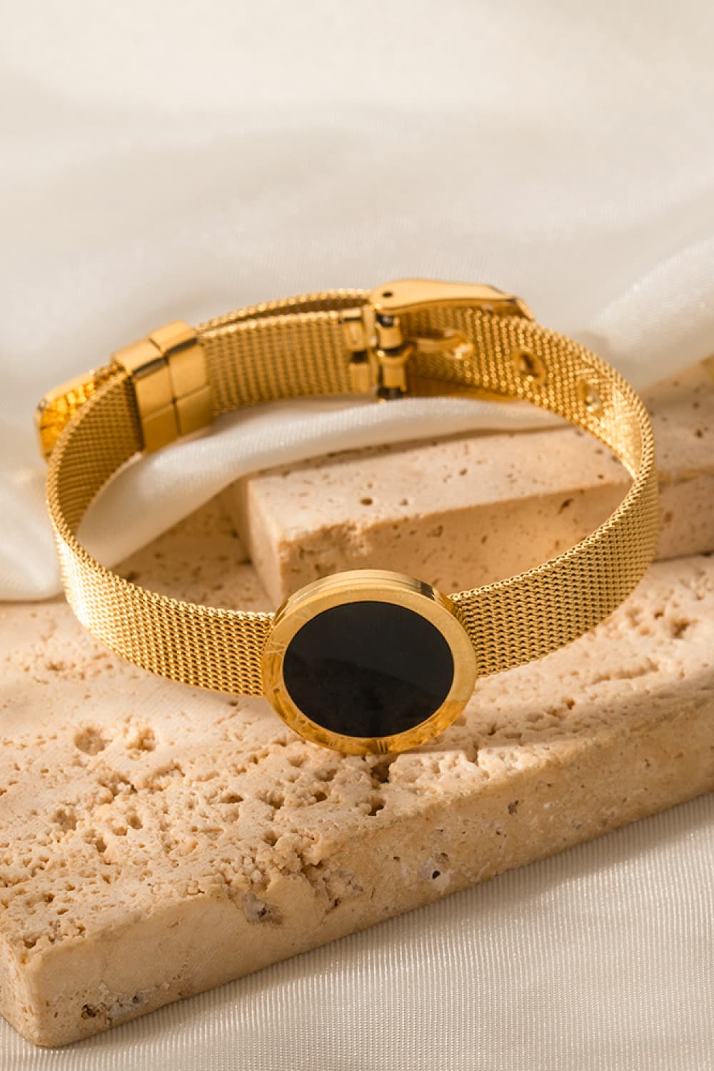 18K Gold-Plated Copper Wide Bracelet BLUE ZONE PLANET