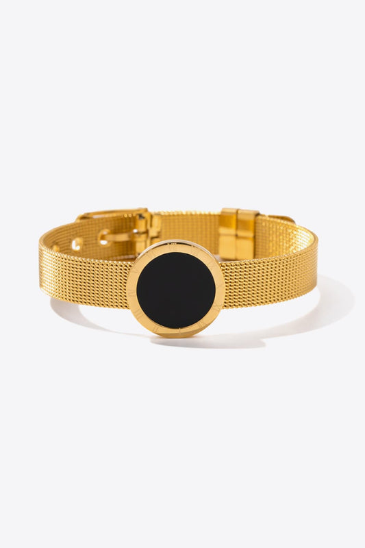 18K Gold-Plated Copper Wide Bracelet BLUE ZONE PLANET