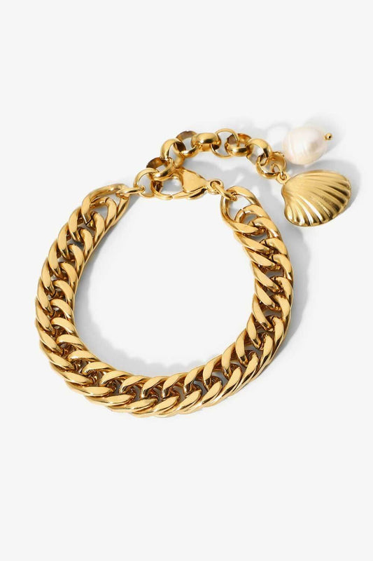 18K Gold-Plated Curb Chain Bracelet BLUE ZONE PLANET