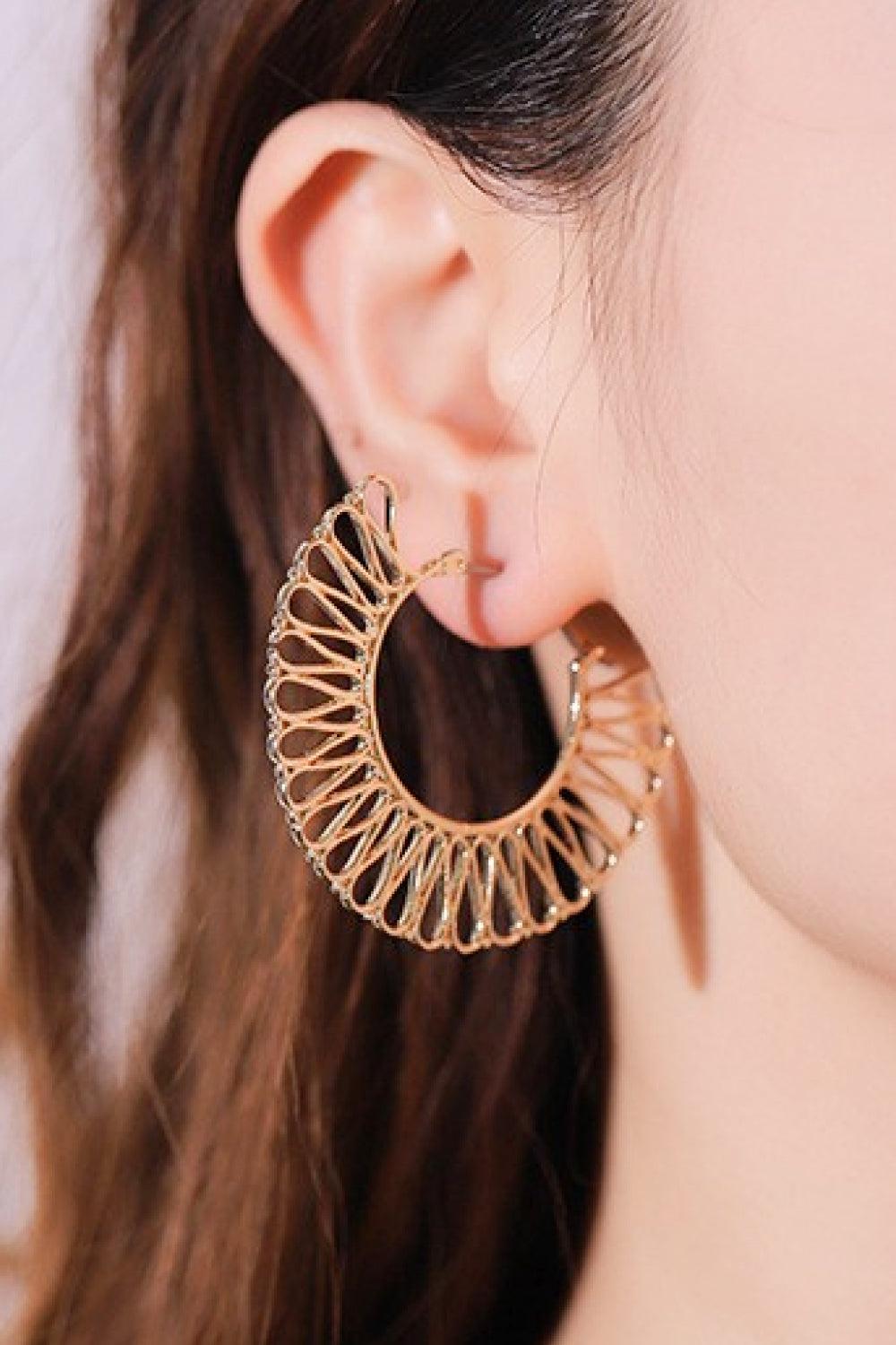 18K Gold-Plated Cutout Earrings BLUE ZONE PLANET