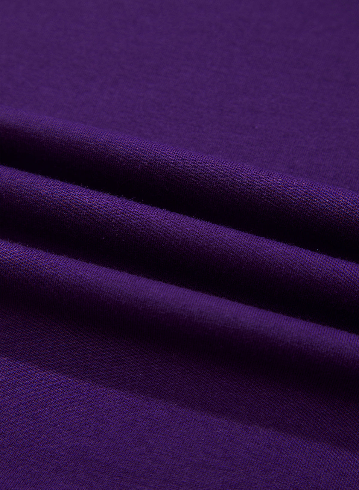 Tillandsia Purple Casual Plain Crew Neck Tee-Tops/Tops & Tees-[Adult]-[Female]-2022 Online Blue Zone Planet