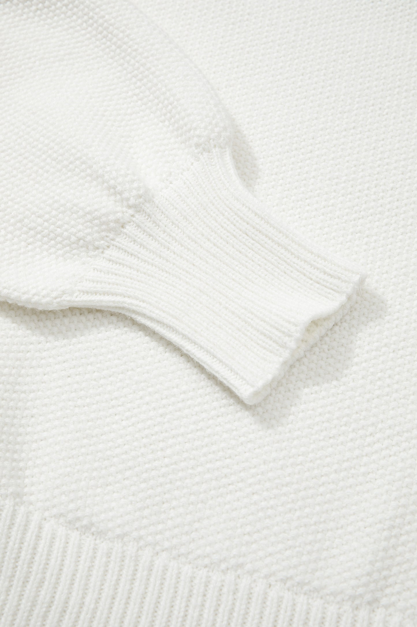 White HOHOHO MERRY CHRISTMAS Chenille Graphic Drop Shoulder Holiday Sweater-TOPS / DRESSES-[Adult]-[Female]-2022 Online Blue Zone Planet