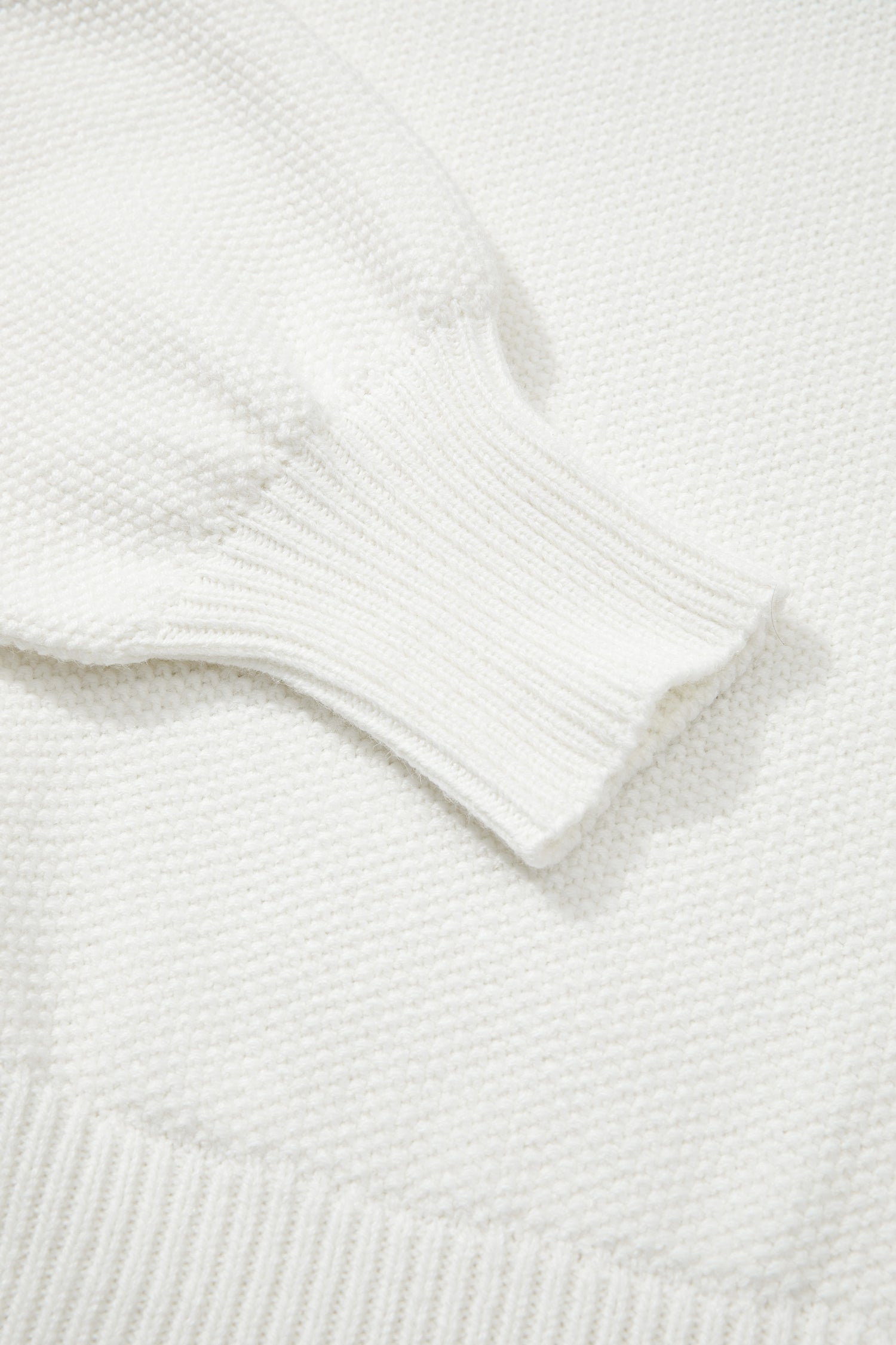 White HOHOHO MERRY CHRISTMAS Chenille Graphic Drop Shoulder Holiday Sweater-TOPS / DRESSES-[Adult]-[Female]-2022 Online Blue Zone Planet