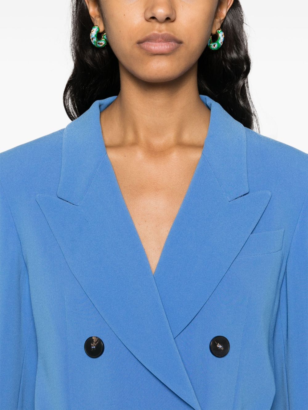 Alberto Biani Double-breasted cady jacket-Jackets-[Adult]-[Female]-2022 Online Blue Zone Planet