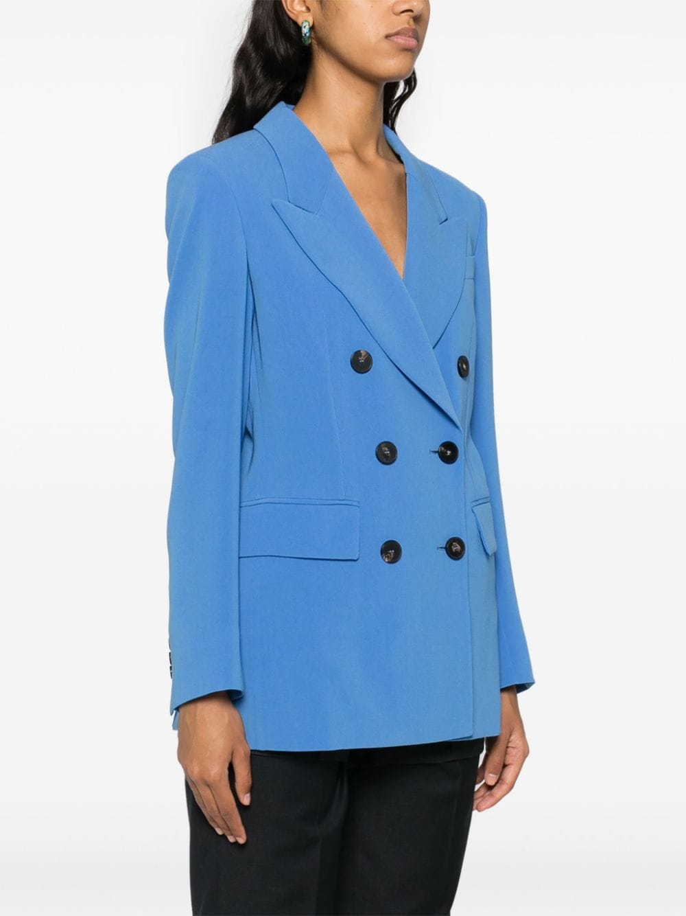 Alberto Biani Double-breasted cady jacket-Jackets-[Adult]-[Female]-2022 Online Blue Zone Planet