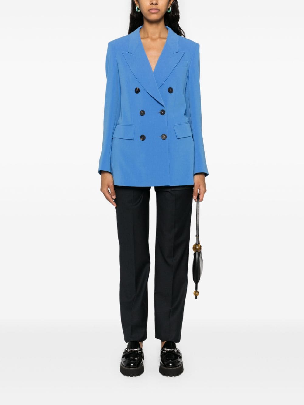 Alberto Biani Double-breasted cady jacket-Jackets-[Adult]-[Female]-2022 Online Blue Zone Planet