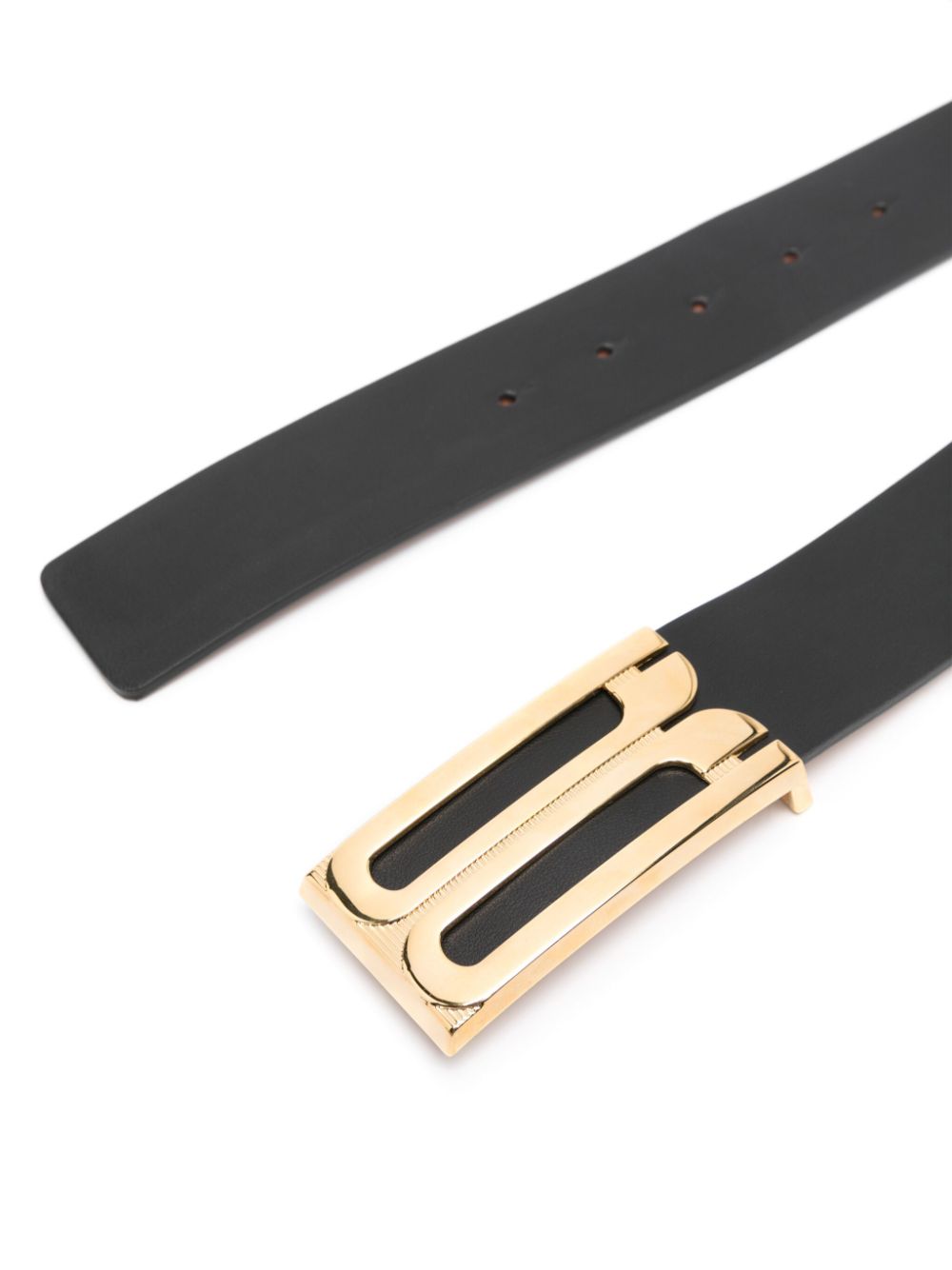 Victoria Beckham Jumbo Frame logo-buckle leather belt-Belts-[Adult]-[Female]-2022 Online Blue Zone Planet