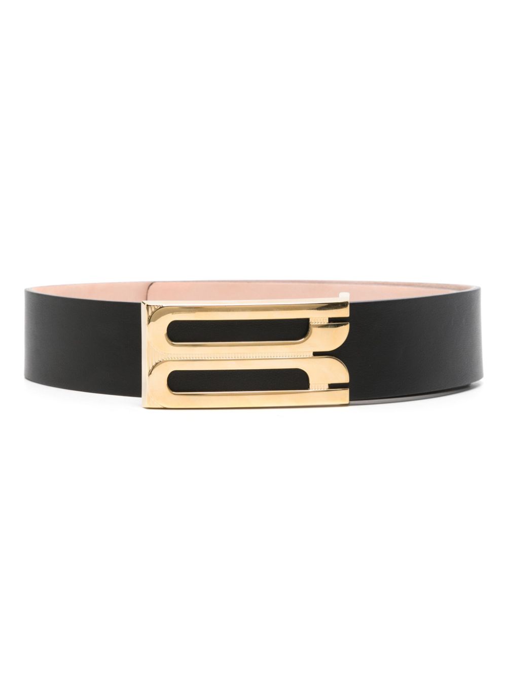 Victoria Beckham Jumbo Frame logo-buckle leather belt-Belts-[Adult]-[Female]-70-BLACK-2022 Online Blue Zone Planet