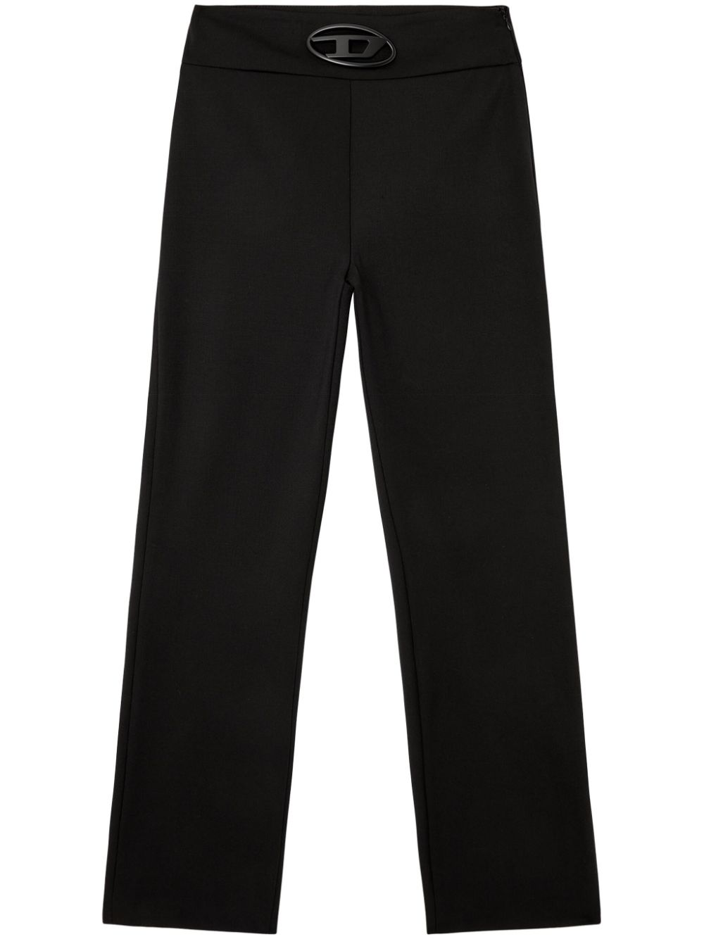Diesel Oval D logo plaque high-waisted Wool blend trousers-Trousers-[Adult]-[Female]-2022 Online Blue Zone Planet