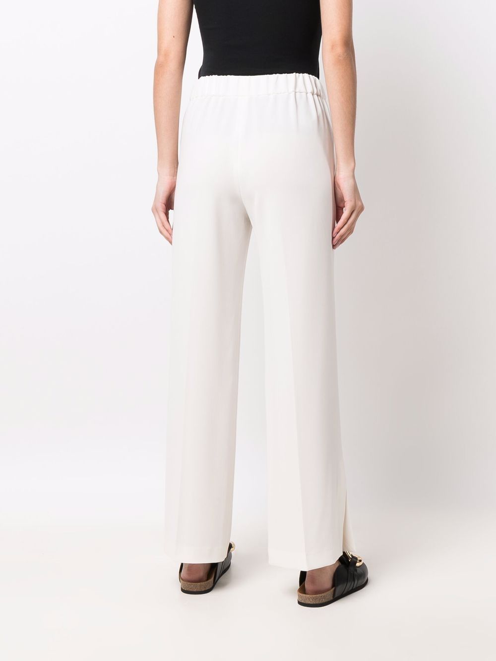 Alberto Biani White Cady Elasticated Trousers-Trousers-[Adult]-[Female]-2022 Online Blue Zone Planet