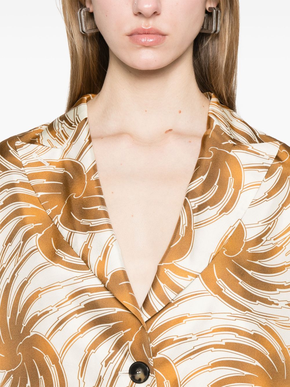 Alberto Biani graphic-print blazer-Jackets-[Adult]-[Female]-2022 Online Blue Zone Planet
