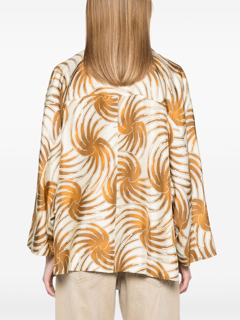 Alberto Biani graphic-print blazer-Jackets-[Adult]-[Female]-2022 Online Blue Zone Planet