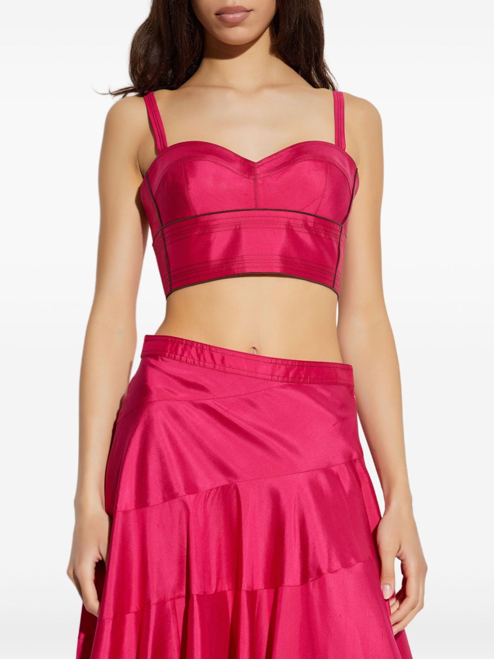 Tory Burch Silk bra top-Topwear-[Adult]-[Female]-2022 Online Blue Zone Planet