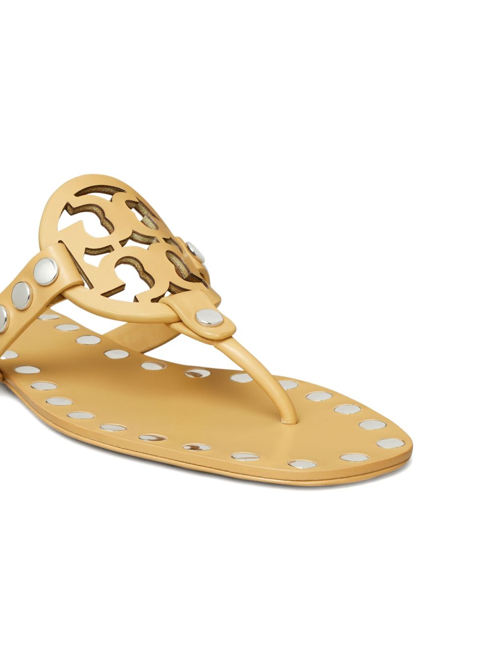 Tory Burch Studded Miller Patent flat sandals-Sandals-[Adult]-[Female]-2022 Online Blue Zone Planet