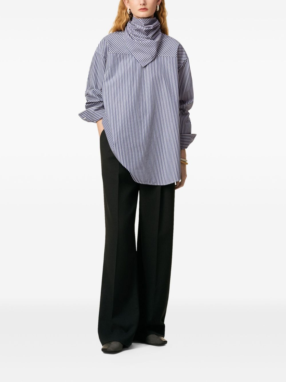 Ami Paris Bandana cotton shirt-Shirts-[Adult]-[Female]-2022 Online Blue Zone Planet