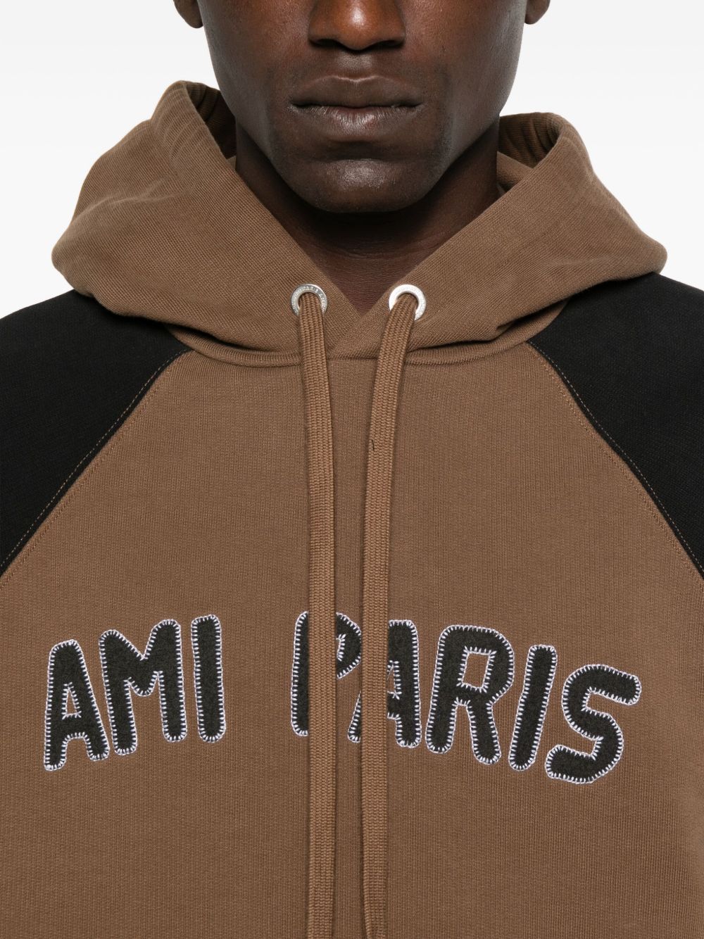 Ami Paris Cotton colorblock hoodie-Tops / Dresses-[Adult]-[Female]-2022 Online Blue Zone Planet