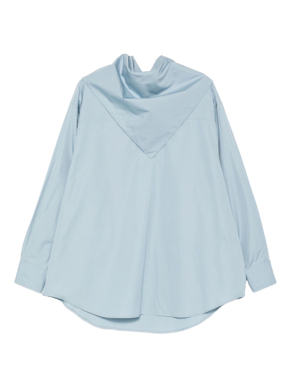 Ami Paris Bandana cotton shirt-Shirts-[Adult]-[Female]-S-LIGHT BLUE-2022 Online Blue Zone Planet