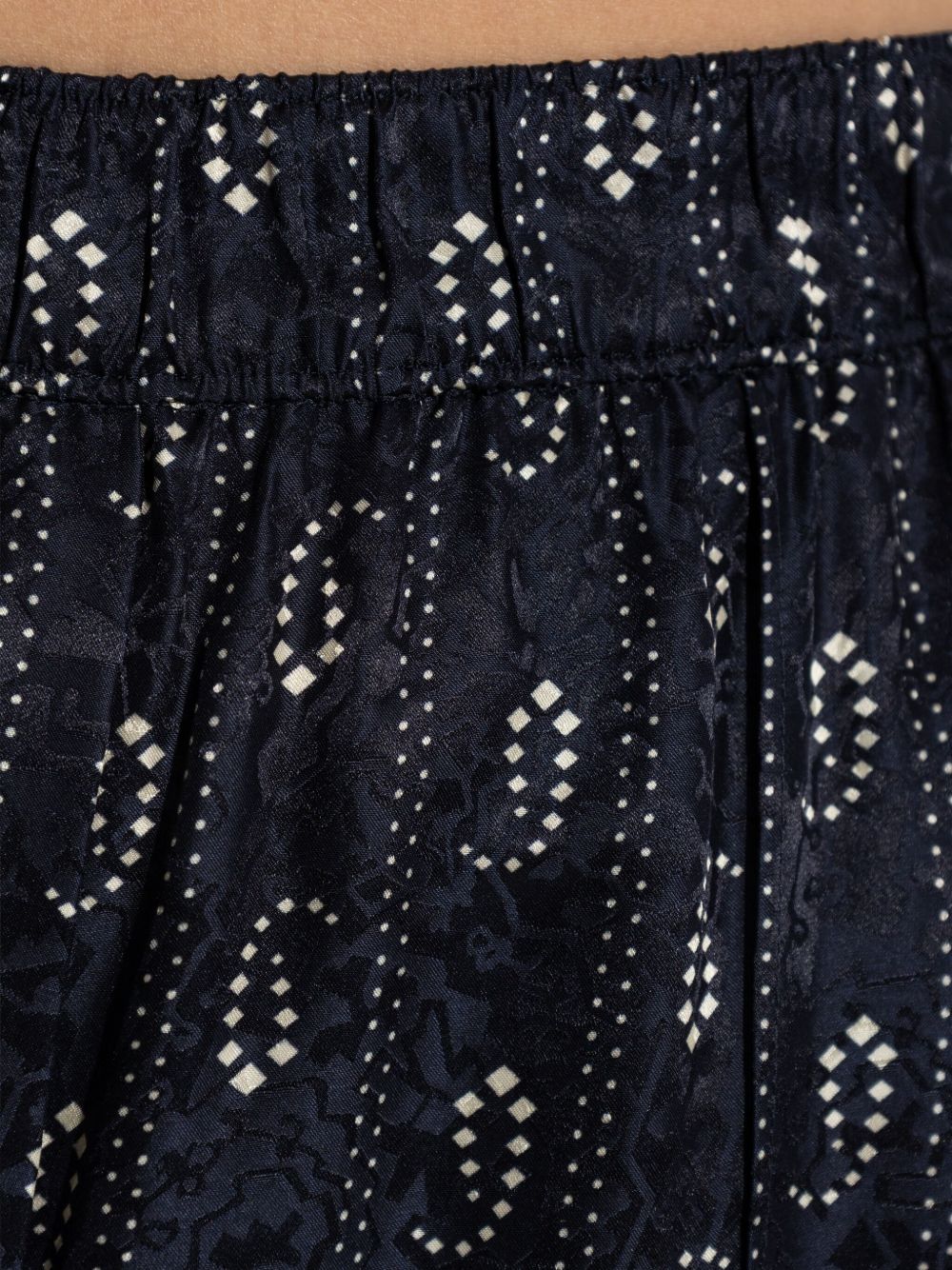 Tory Burch Jacquard silk trousers-Trousers-[Adult]-[Female]-2022 Online Blue Zone Planet