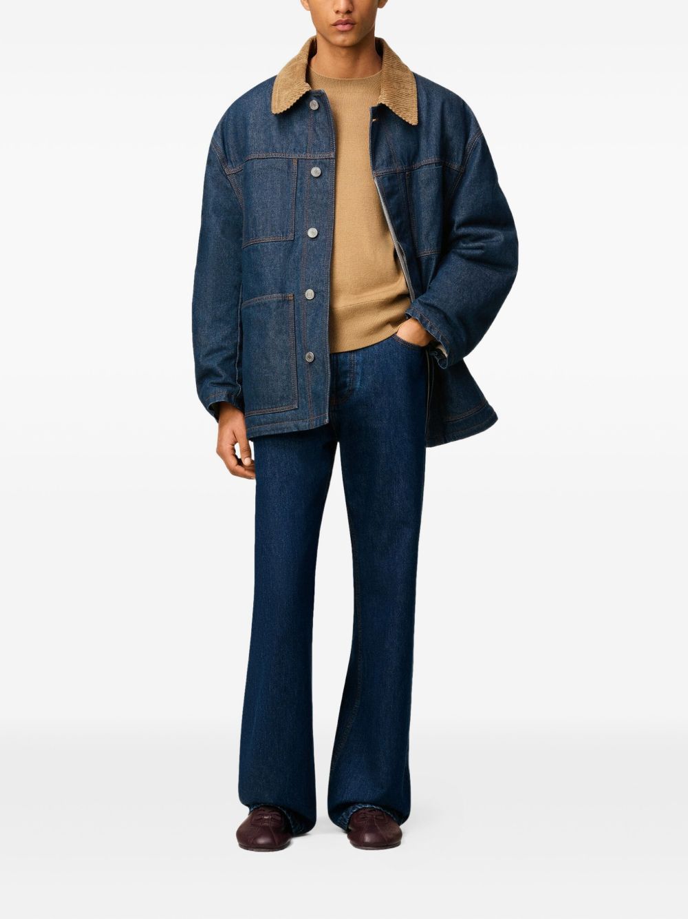 Ami Paris Worker denim jacket-Jackets-[Adult]-[Female]-2022 Online Blue Zone Planet