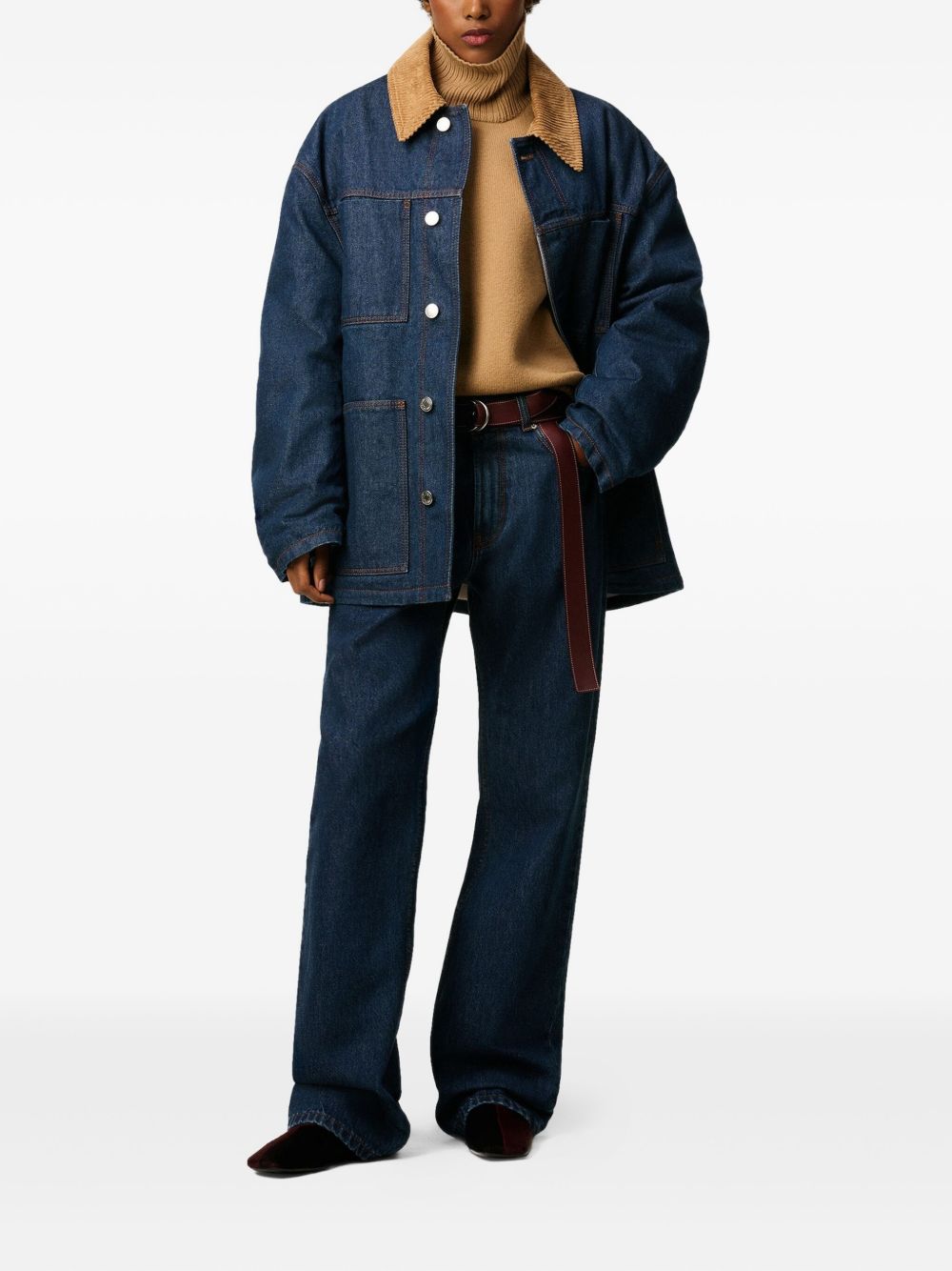 Ami Paris Worker denim jacket-Jackets-[Adult]-[Female]-2022 Online Blue Zone Planet