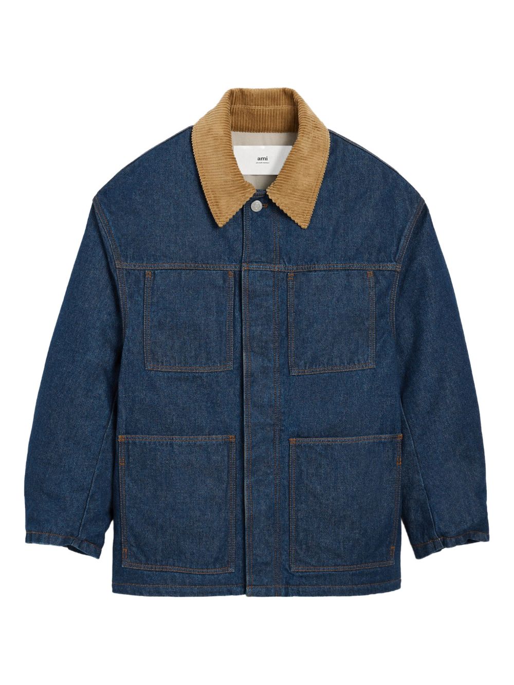 Ami Paris Worker denim jacket-Jackets-[Adult]-[Female]-2022 Online Blue Zone Planet