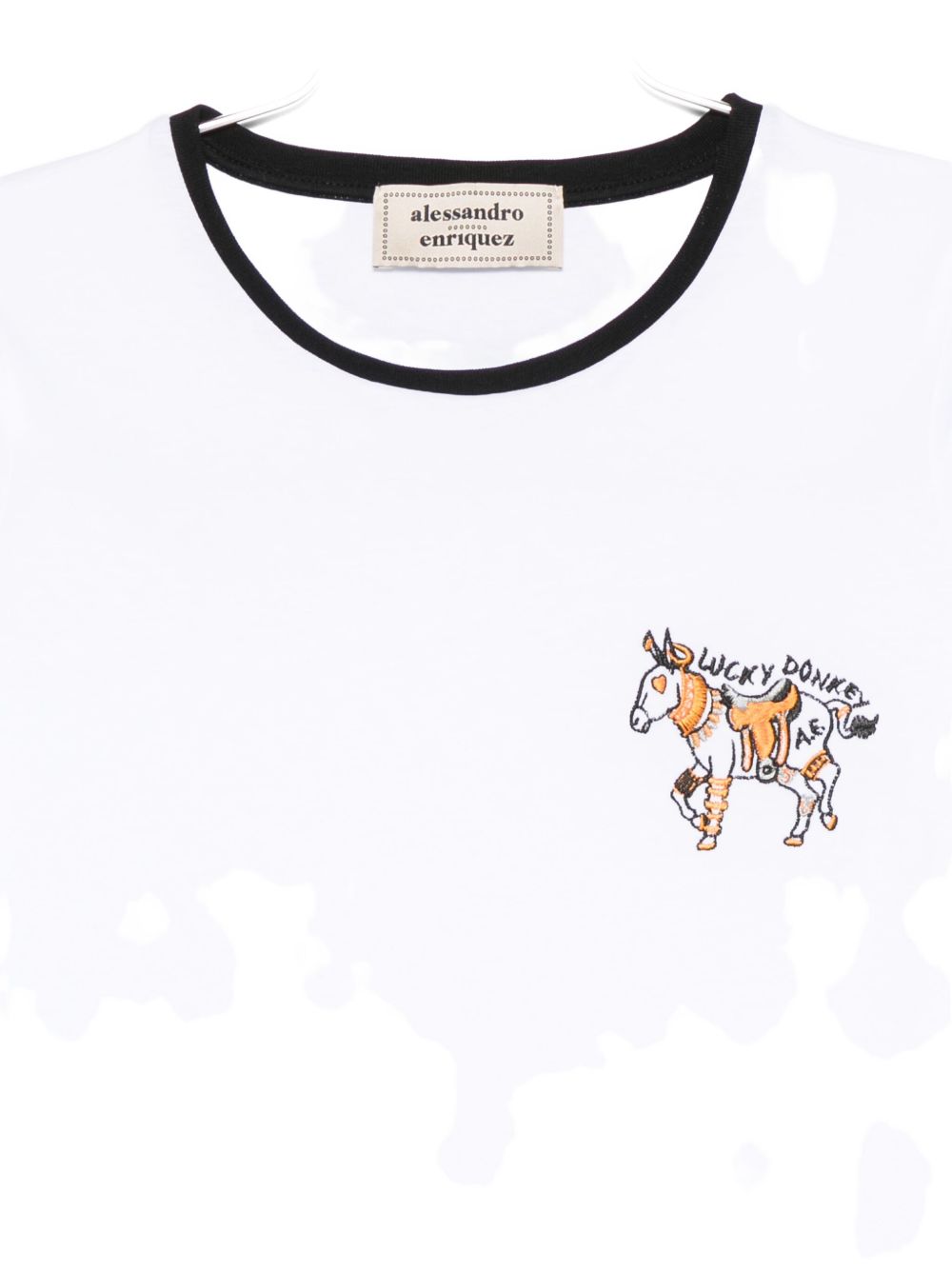 Alessandro Enriquez Embroidered Cotton T-Shirt-Topwear-[Adult]-[Female]-2022 Online Blue Zone Planet