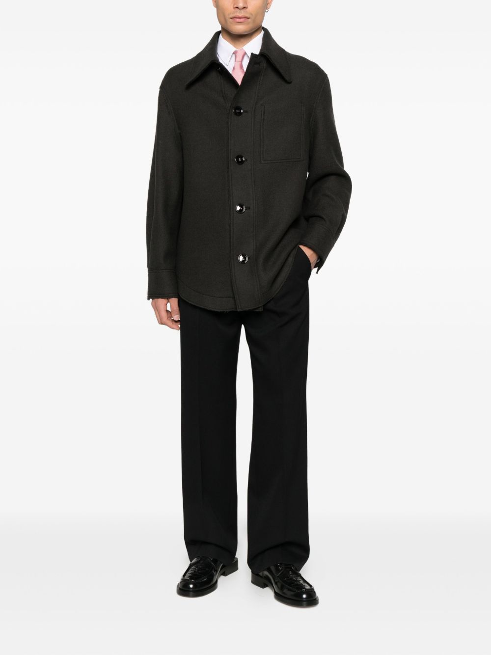 Ami Paris Wool shirt jacket-Jackets-[Adult]-[Female]-2022 Online Blue Zone Planet