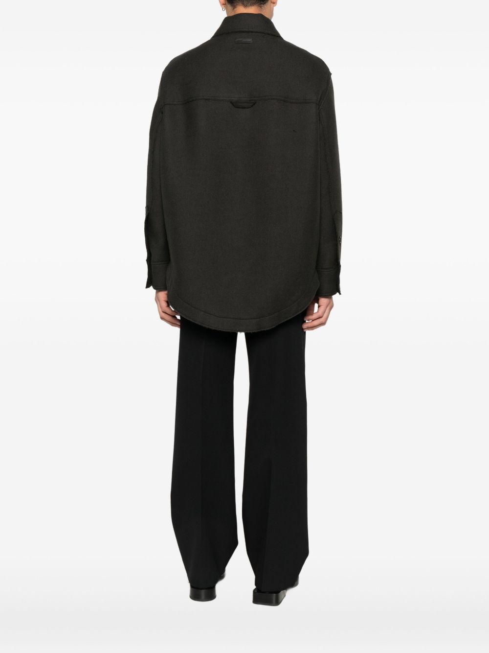 Ami Paris Wool shirt jacket-Jackets-[Adult]-[Female]-2022 Online Blue Zone Planet