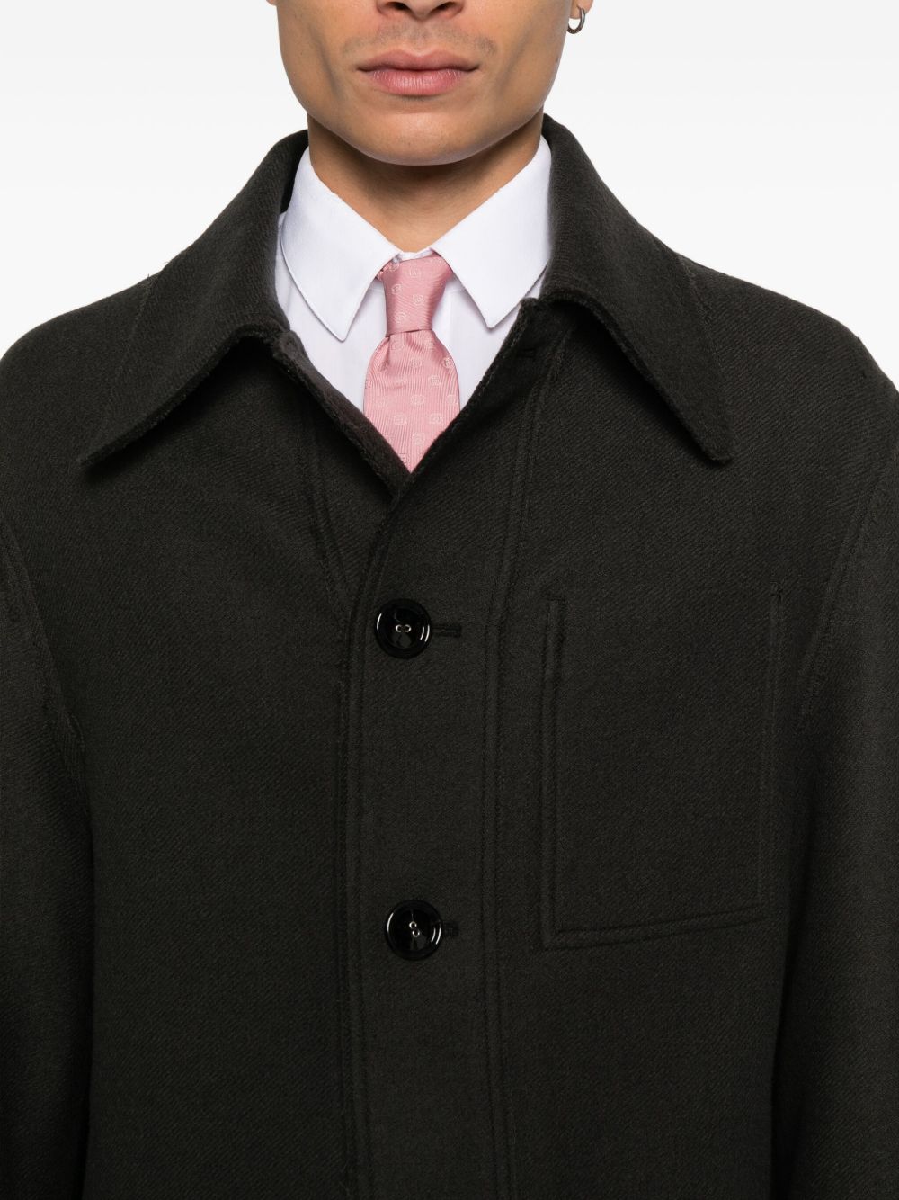 Ami Paris Wool shirt jacket-Jackets-[Adult]-[Female]-2022 Online Blue Zone Planet