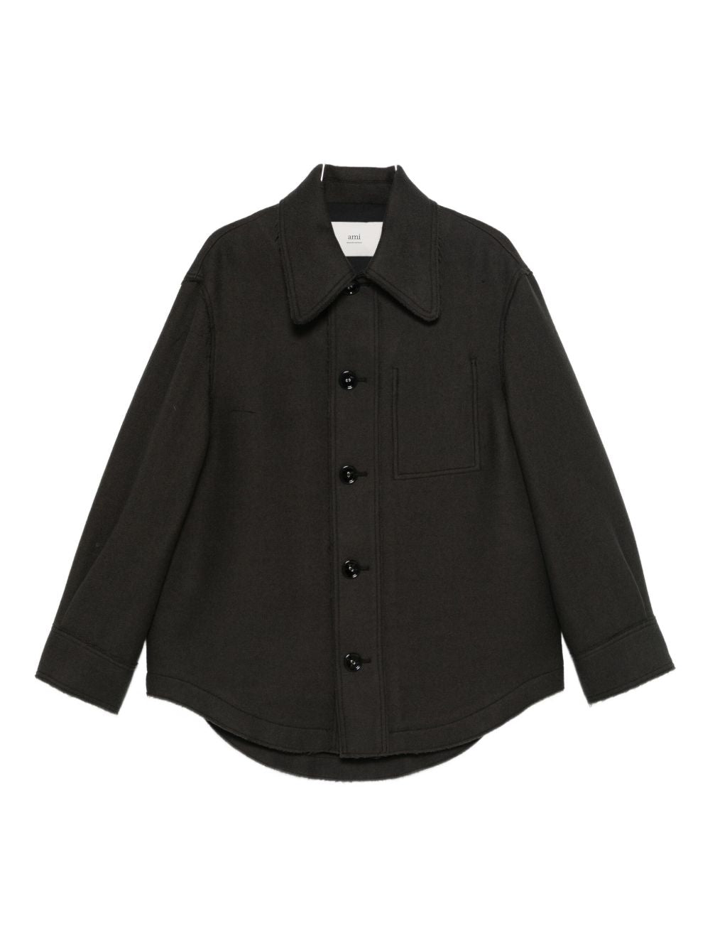 Ami Paris Wool shirt jacket-Jackets-[Adult]-[Female]-M-Grey-2022 Online Blue Zone Planet