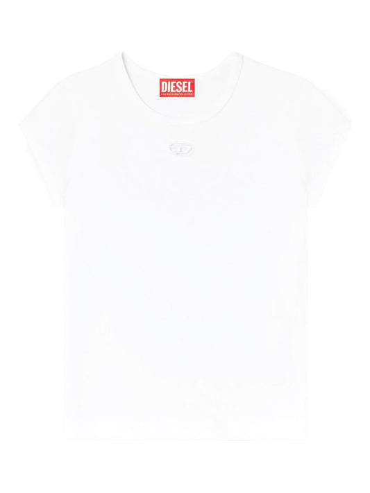 Diesel T-Angie logo-embroidery T-shirt-Topwear-[Adult]-[Female]-2022 Online Blue Zone Planet