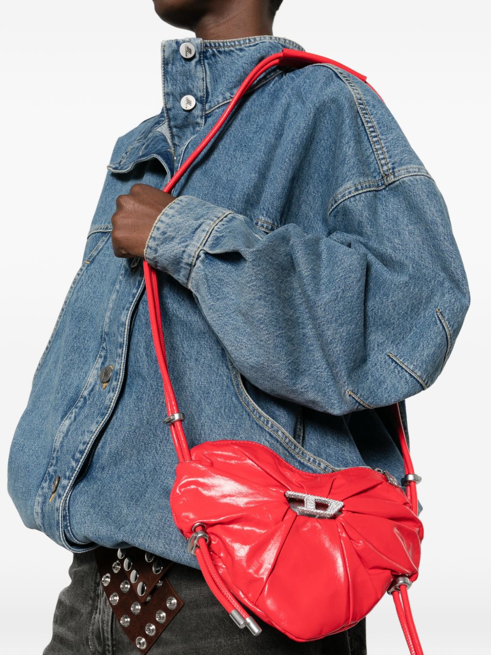 Diesel Scrunch-D Heart shoulder bag-Shoulder-[Adult]-[Female]-2022 Online Blue Zone Planet