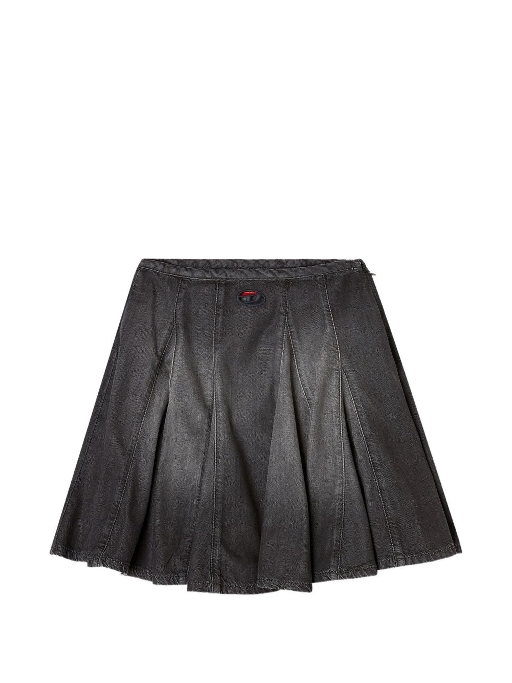 Diesel Short pleated skirt in lightweight denim-Skirts-[Adult]-[Female]-2022 Online Blue Zone Planet